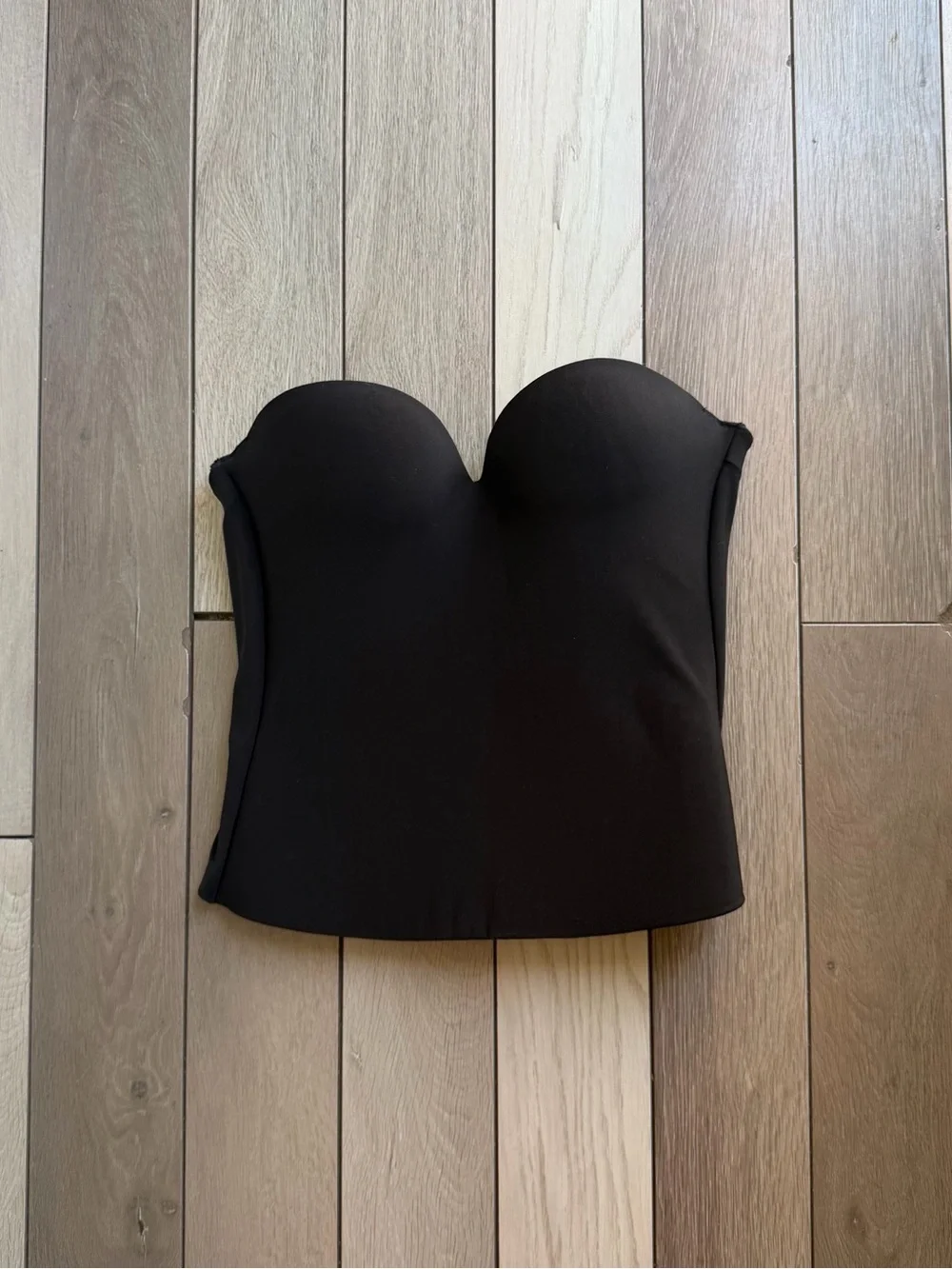 Victoria's Secret Black Strapless Longline Bandeau Bustier
